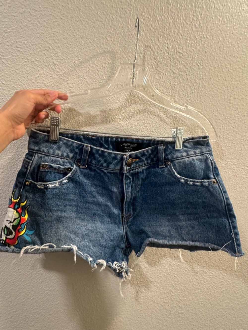 Ed Hardy Cutoff Denim Shorts Size 26